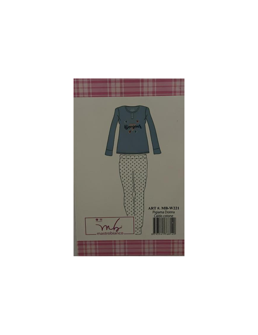 PIGIAMA CALDO COT DONNA W221 12pz TG ASS