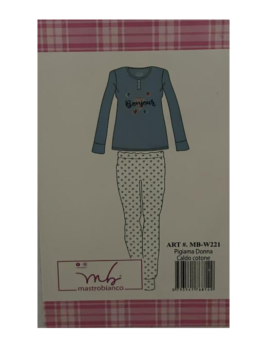 PIGIAMA CALDO COT DONNA W221 12pz TG ASS