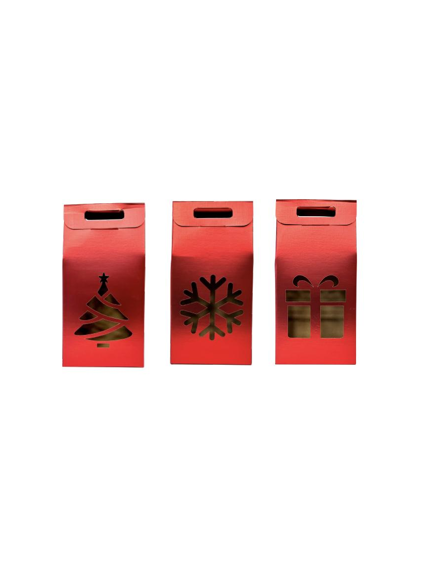 METALLIC RED BOTTLE HOLDER FOR 2 BOTTLES