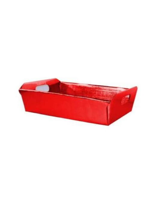CESTA ROSSA CON MANICI 30x22cm