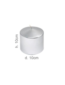 ARGENTO CANDELA MOCCOLO 10x10cm 3753 $$