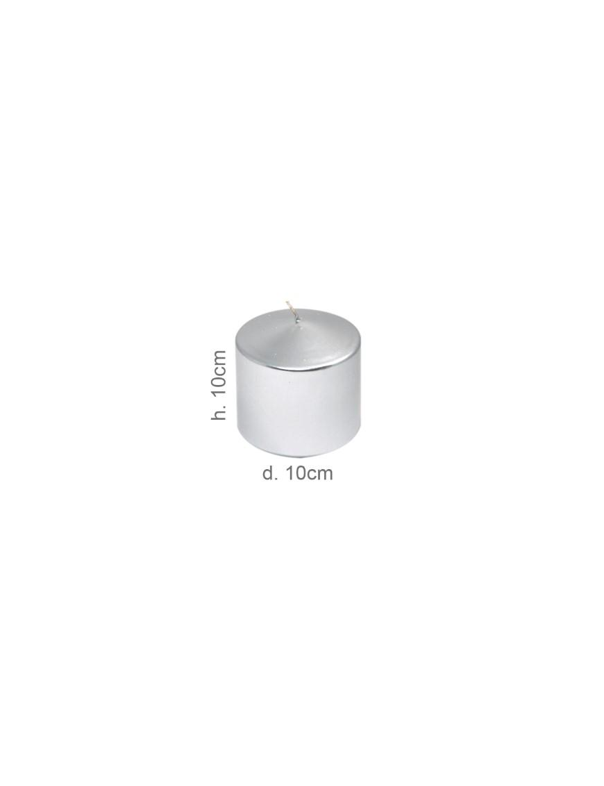 ARGENTO CANDELA MOCCOLO 10x10cm 3753 $$