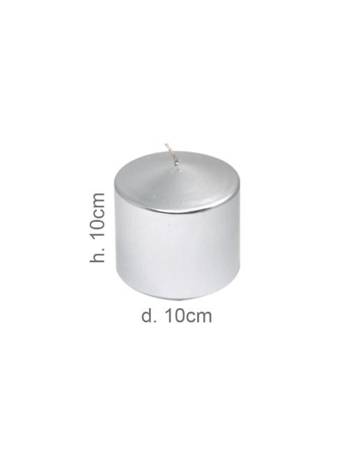 ARGENTO CANDELA MOCCOLO 10x10cm 3753 $$