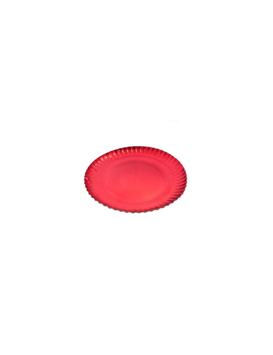 ROUND RED TRAY 35cm