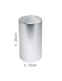 ARGENTO CANDELA MOCCOLO 10x20cm 3890 $$