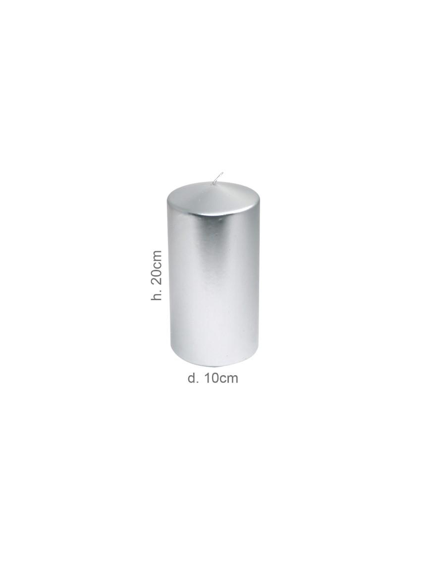 ARGENTO CANDELA MOCCOLO 10x20cm 3890 $$