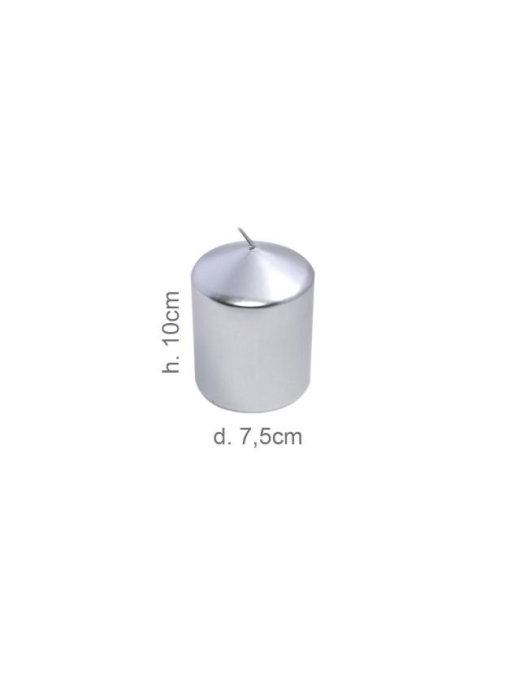 ARGENTO CANDELA MOCCOLO  7,5x10cm $$