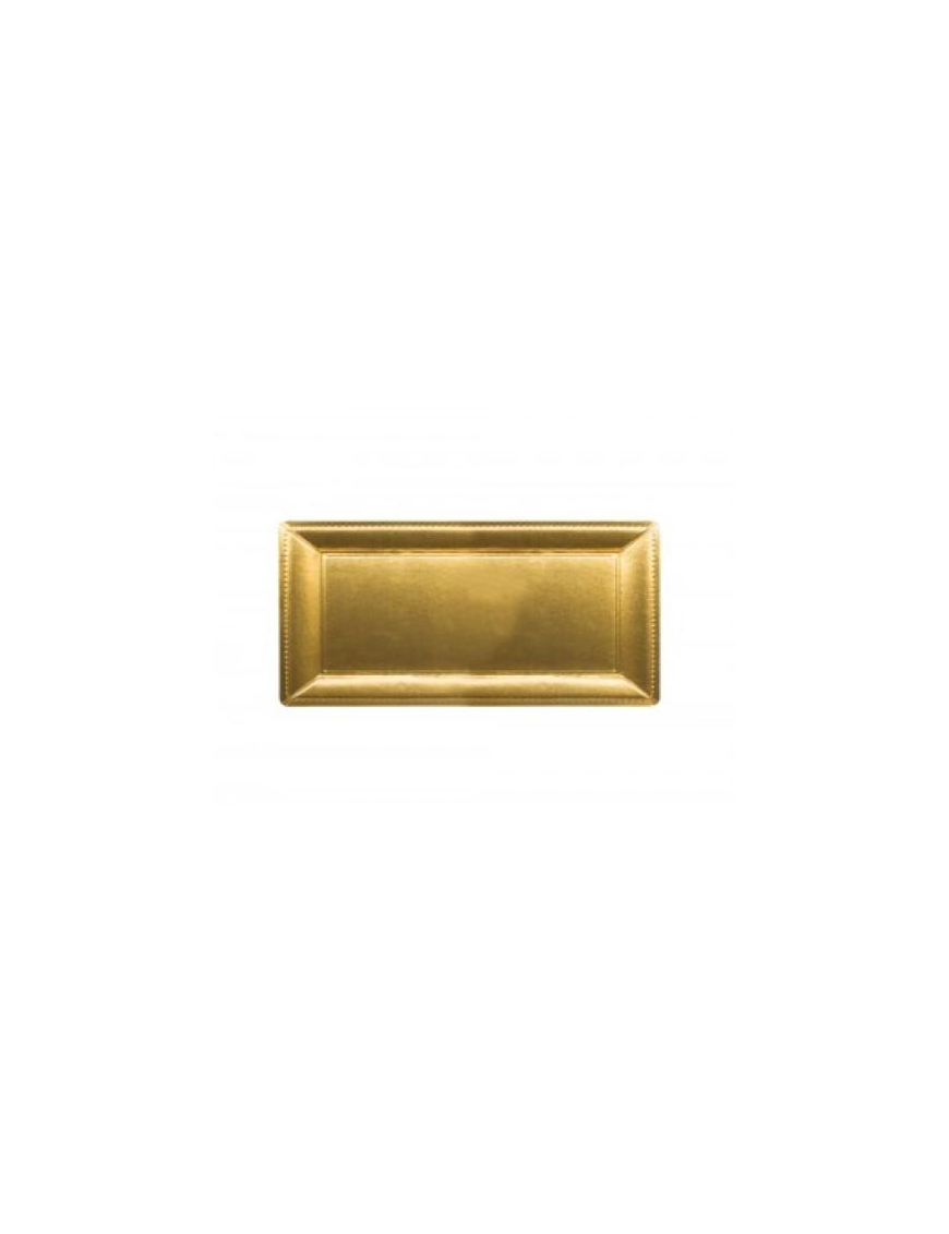 RECTANGULAR GOLD TRAY 19x40cm