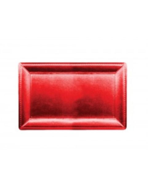 RED RECTANGULAR TRAY 19x40cm