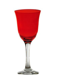 RED WATER GLASS 4 pieces