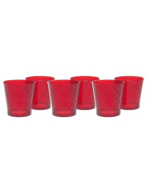BICCHIERI ACQUA 6pezzi ROSSI