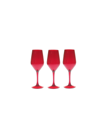 3-piece red glasses