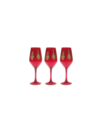 CALICI 3pezzi ROSSO+ALBERO ORO