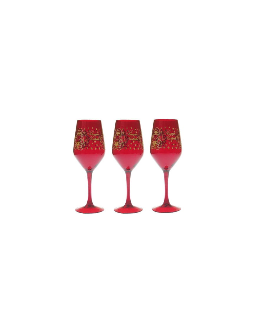 CALICI 3pezzi ROSSO+BABBO ORO