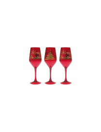 3-piece RED + GOLD STAR GLASSES