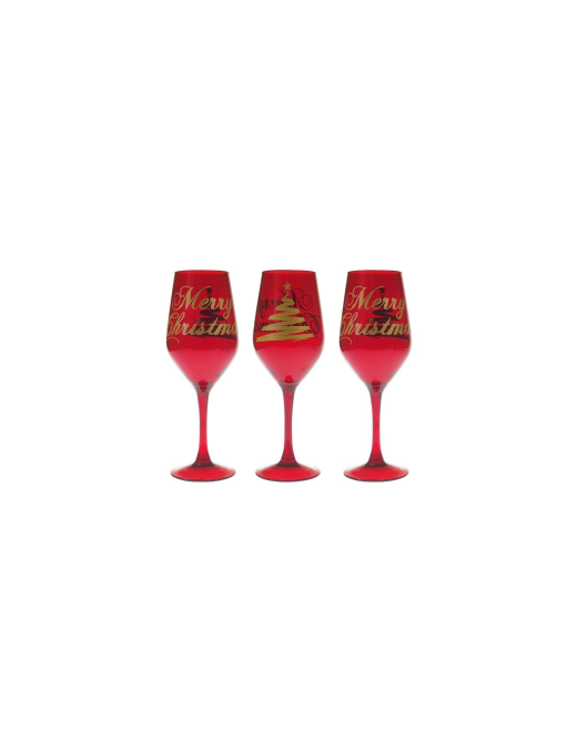 3-piece RED + GOLD STAR GLASSES
