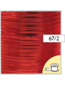RED METALLIC POLYSILK TAPE 50m
