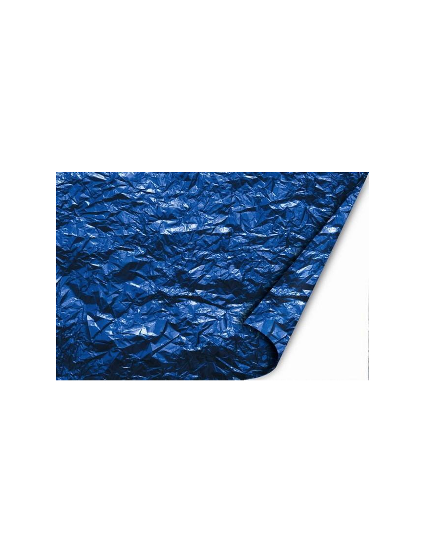 METALLIC POLYSILK ROLL cm100x20 BLUE