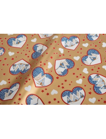 BUSTA PERLATA XMAS LOVE ORO 35x50 50pz$$