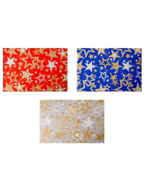BUSTA METALLIZZATA  STARS COLORI ASSORTITI  20x35 50 PEZZI