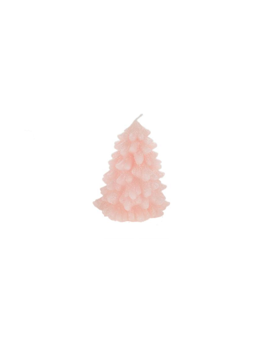 CANDELA ROSA A FORMA DI ALBERO 14,5cm