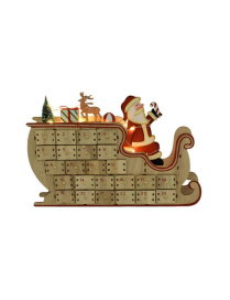 Sleigh with Santa Claus and Advent calendar