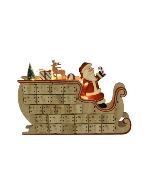 SLITTA CON BABBO NATALE E CALENDARIO DELL'AVVENTO