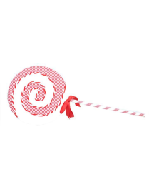 L.CANDY ROSSO/BIANCO LOLLIPOP 77cm $$
