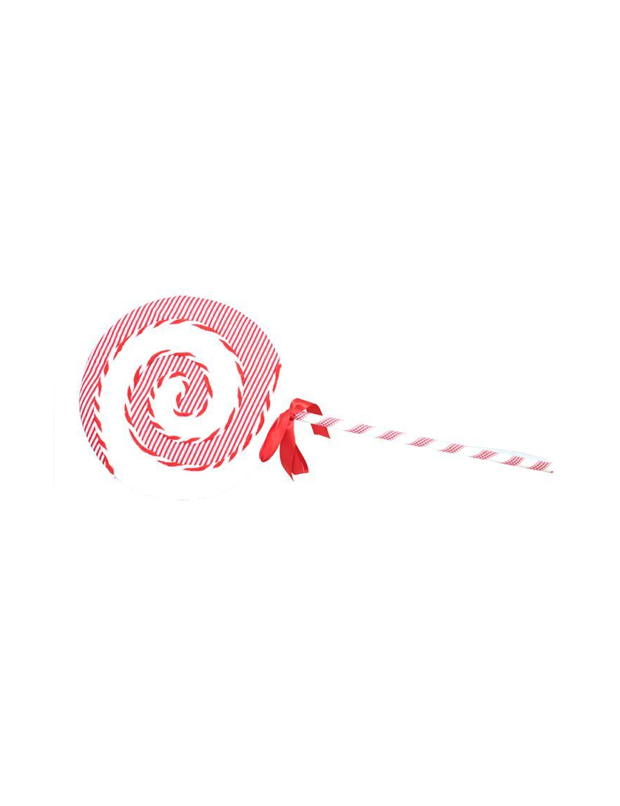L.CANDY ROSSO/BIANCO LOLLIPOP 77cm $$