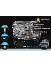 BIANCO SERIE 60 MICROLED A BATTERIA 6 METRI