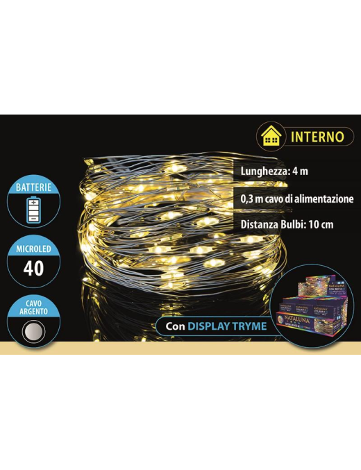 CLASSIC SERIE 40 MICROLED A BATTERIA 4 METRI