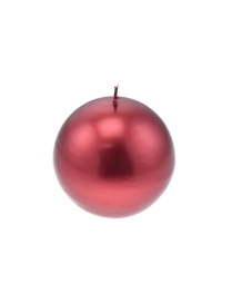 CANDELA ROSSO METALLIZZATO A FORMA DI SFERA 10cm