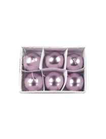 CANDELA ROSA METALLIZZATO A FORMA DI SFERA 4cm