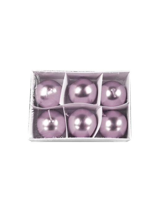 METALLIC PINK SPHERE-SHAPED CANDLE 4cm