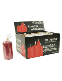 CANDELA ROSSO METALLIZZATO 5X10cm