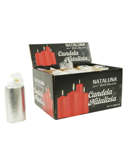 CANDELA ARGENTO 5X10cm
