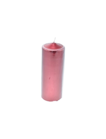 METALLIC RED CANDLE 7.5x10cm