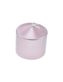 CANDELA ROSA METALLIZZATO 7,5x10cm