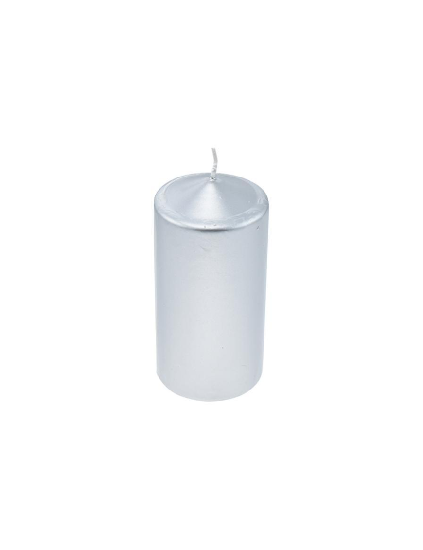 SILVER CANDLE 7.5X15cm