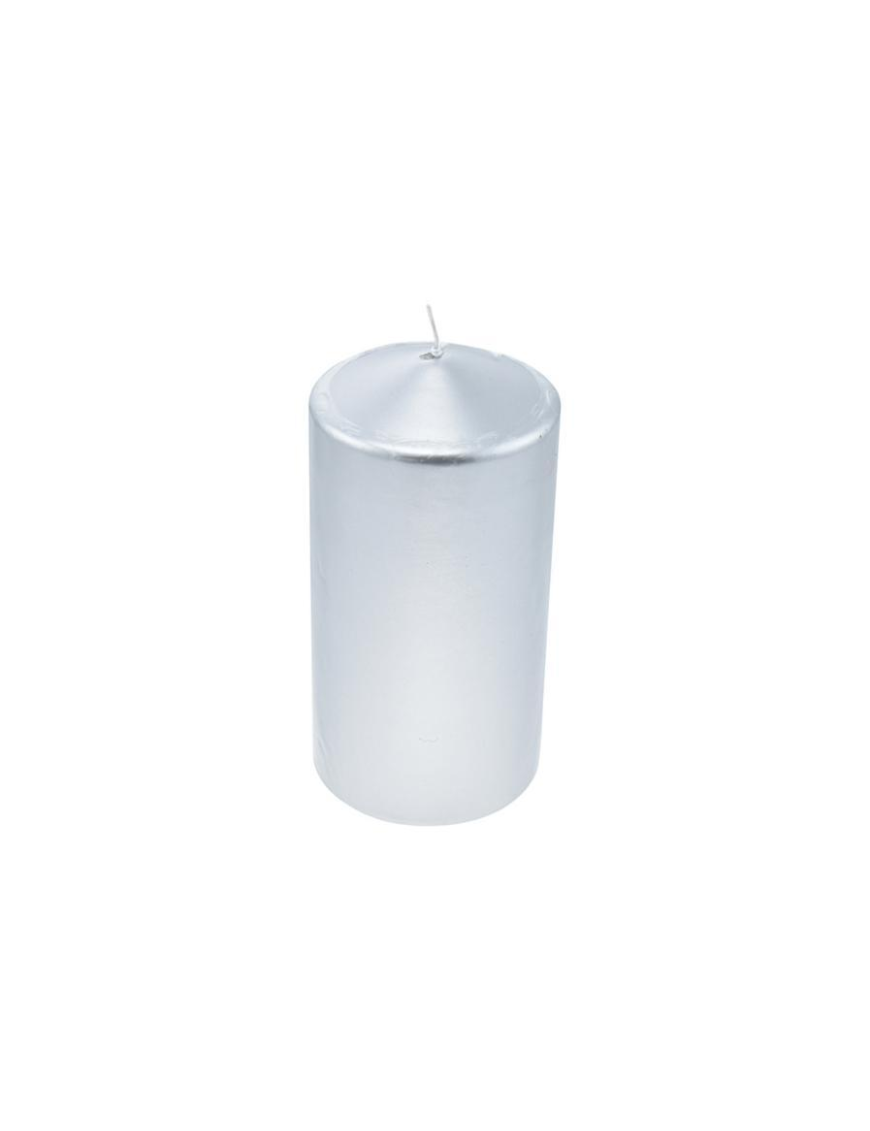 SILVER CANDLE 10x20cm