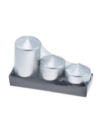 CANDELA ARGENTO 3pezzi