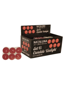 METALLIC RED TEA-LIGHT 6 pieces