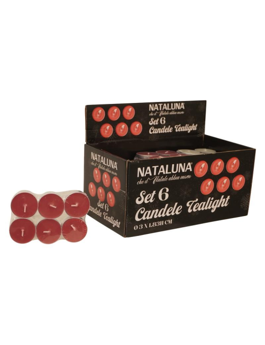 METALLIC RED TEA-LIGHT 6 pieces