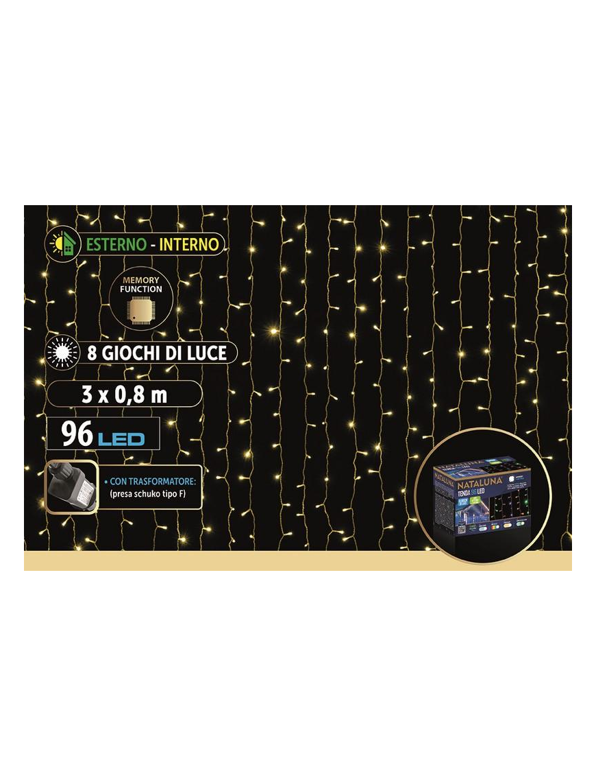 TENDA CLASSIC A LED INTERNO/ESTERNO 3x0,80 METRI