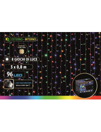 TENDA MULTICOLOR A LED INTERNO/ESTERNO 3x0,80 METRI