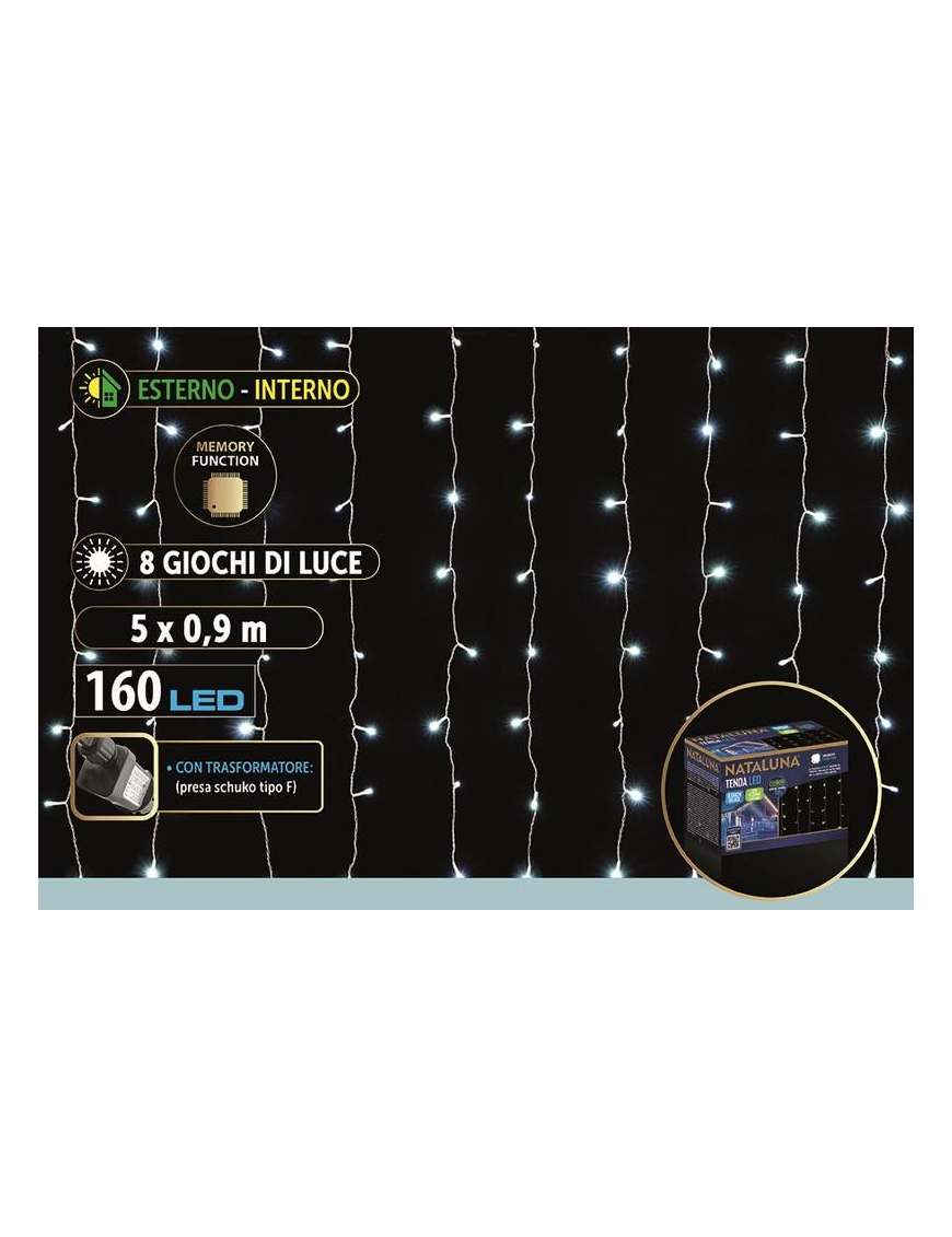 TENDA BIANCO A LED INTERNO/ESTERNO 5x0,90 METRI