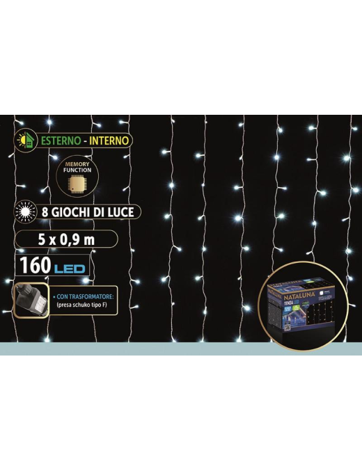 WHITE INDOOR/OUTDOOR LED AWNING 5x0.90 METERS
