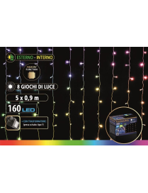 TENDA MULTICOLOR A LED INTERNO/ESTERNO 5x0,90 METRI