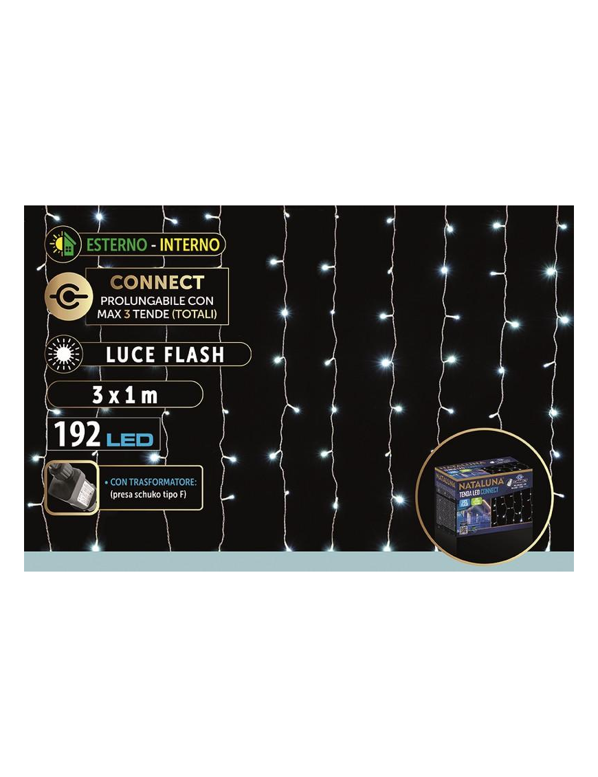 TENDA BIANCO A LED ESTERNO 3x1 METRI