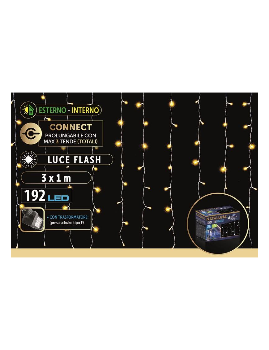 TENDA CLASSIC A LED ESTERNO 3x1 METRI